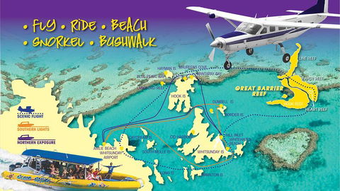 Scenic Flight - Great Barrier Reef, Heart Reef, Whitehaven Beach & Hill Inlet! - Restaurant Find 0